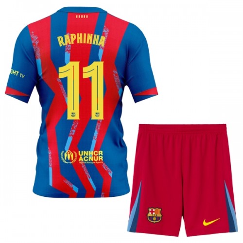 Oficiální Fotbalový Dres FC Barcelona Raphinha 11 Čtvrtý 2025-26 pro Děti Oficiální Fotbalový Dres FC Barcelona Raphinha 11 Čtvrtý 2025-26 pro Děti