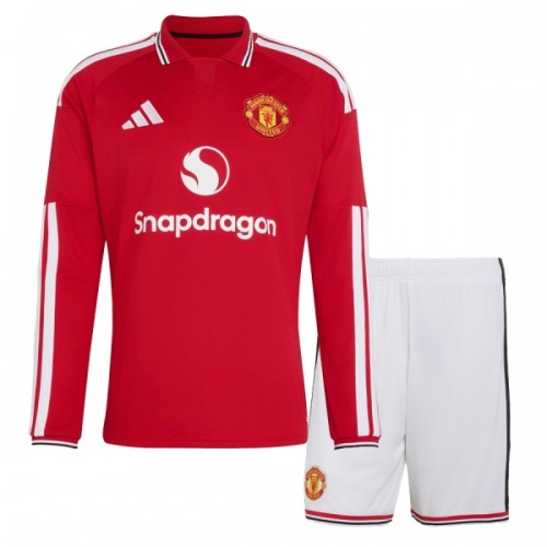 Oficiální Fotbalový Dres s Dlouhý Rukáv Manchester United Domácí 2026-27 pro Děti Oficiální Fotbalový Dres s Dlouhý Rukáv Manchester United Domácí 2026-27 pro Děti