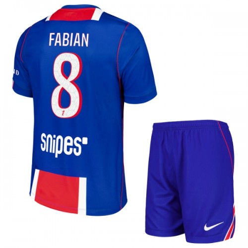 Oficiální Fotbalový Dres Paris Saint-Germain Fabian 8 Domácí 2026-27 pro Děti Oficiální Fotbalový Dres Paris Saint-Germain Fabian 8 Domácí 2026-27 pro Děti