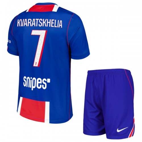 Oficiální Fotbalový Dres Paris Saint-Germain Kvaratskhelia 7 Domácí 2026-27 pro Děti Oficiální Fotbalový Dres Paris Saint-Germain Kvaratskhelia 7 Domácí 2026-27 pro Děti