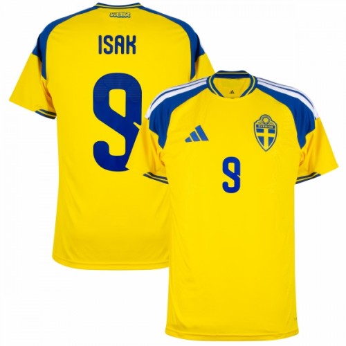Oficiální Fotbalový Dres Švédsko Isak 9 Domácí MS 2026 pro Muži Oficiální Fotbalový Dres Švédsko Isak 9 Domácí MS 2026 pro Muži