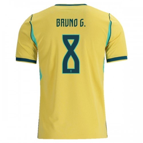 Oficiální Fotbalový Dres Brazílie Bruno Guimaraes 8 Domácí MS 2026 pro Muži Oficiální Fotbalový Dres Brazílie Bruno Guimaraes 8 Domácí MS 2026 pro Muži
