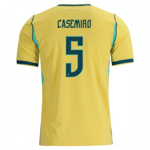 Oficiální Fotbalový Dres Brazílie Casemiro 5 Domácí MS 2026 pro Muži Oficiální Fotbalový Dres Brazílie Casemiro 5 Domácí MS 2026 pro Muži