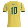 Oficiální Fotbalový Dres Brazílie Pele 10 Domácí MS 2026 pro Děti