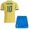 Oficiální Fotbalový Dres Brazílie Ronaldinho 10 Domácí MS 2026 pro Děti Oficiální Fotbalový Dres Brazílie Ronaldinho 10 Domácí MS 2026 pro Děti