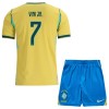Oficiální Fotbalový Dres Brazílie Vini JR. 7 Domácí MS 2026 pro Děti Oficiální Fotbalový Dres Brazílie Vini JR. 7 Domácí MS 2026 pro Děti