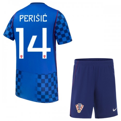 Oficiální Fotbalový Dres Chorvatsko Perišić 14 Hostující MS 2026 pro Děti Oficiální Fotbalový Dres Chorvatsko Perišić 14 Hostující MS 2026 pro Děti