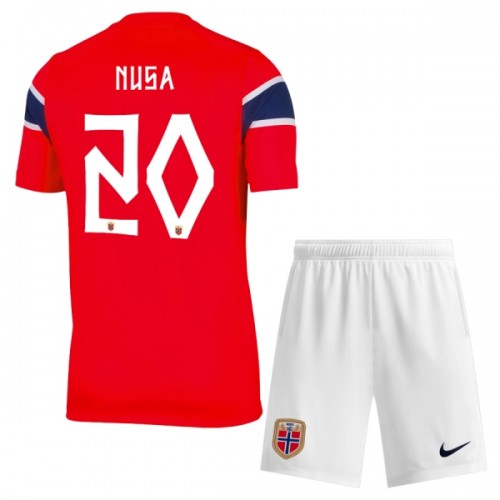Oficiální Fotbalový Dres Norsko Nusa 20 Domácí MS 2026 pro Děti Oficiální Fotbalový Dres Norsko Nusa 20 Domácí MS 2026 pro Děti