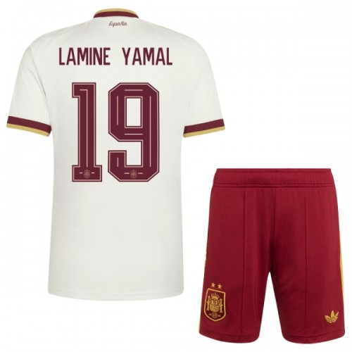 Oficiální Fotbalový Dres Španělsko 2 Stars Lamine Yamal 19 Hostující MS 2026 pro Děti Oficiální Fotbalový Dres Španělsko 2 Stars Lamine Yamal 19 Hostující MS 2026 pro Děti