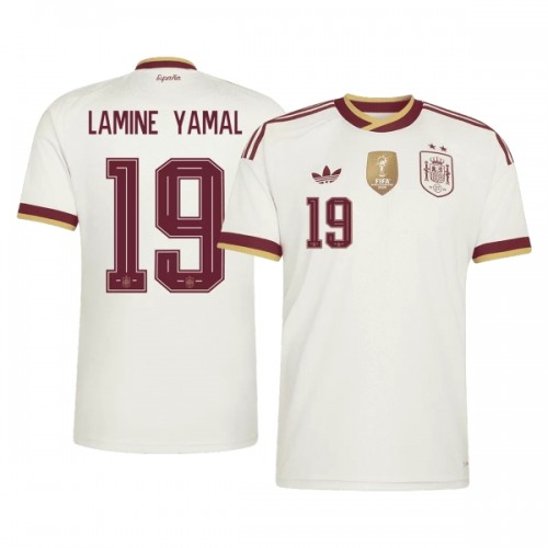 Oficiální Fotbalový Dres Španělsko 2 Stars Lamine Yamal 19 Hostující MS 2026 pro Muži Oficiální Fotbalový Dres Španělsko 2 Stars Lamine Yamal 19 Hostující MS 2026 pro Muži