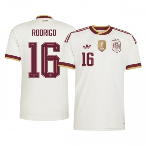 Oficiální Fotbalový Dres Španělsko 2 Stars Rodrigo 16 Hostující MS 2026 pro Muži Oficiální Fotbalový Dres Španělsko 2 Stars Rodrigo 16 Hostující MS 2026 pro Muži