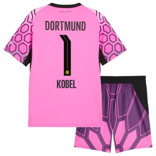Oficiální Fotbalový Dres Brankářské Borussia Dortmund Kobel 1 Hostující 2026-27 Růžová pro Děti Oficiální Fotbalový Dres Brankářské Borussia Dortmund Kobel 1 Hostující 2026-27 Růžová pro Děti