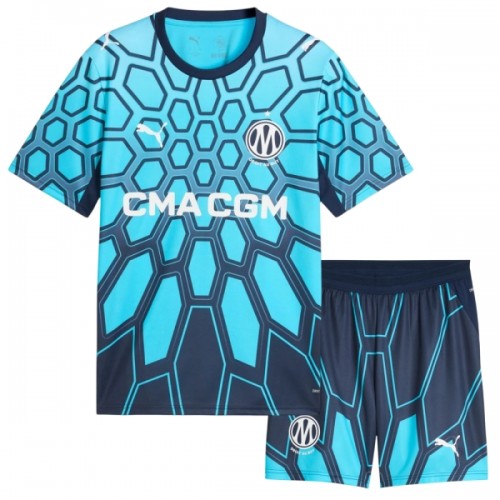 Oficiální Fotbalový Dres Olympique de Marseille Hostující 2026-27 Modrá pro Děti Oficiální Fotbalový Dres Olympique de Marseille Hostující 2026-27 Modrá pro Děti