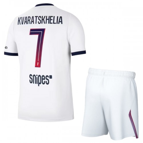Oficiální Fotbalový Dres Paris Saint-Germain Kvaratskhelia 7 Hostující 2026-27 pro Děti Oficiální Fotbalový Dres Paris Saint-Germain Kvaratskhelia 7 Hostující 2026-27 pro Děti