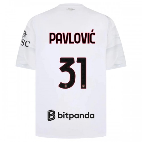 Oficiální Fotbalový Dres AC Milán Pavlovic 31 Hostující 2026-27 pro Muži Oficiální Fotbalový Dres AC Milán Pavlovic 31 Hostující 2026-27 pro Muži