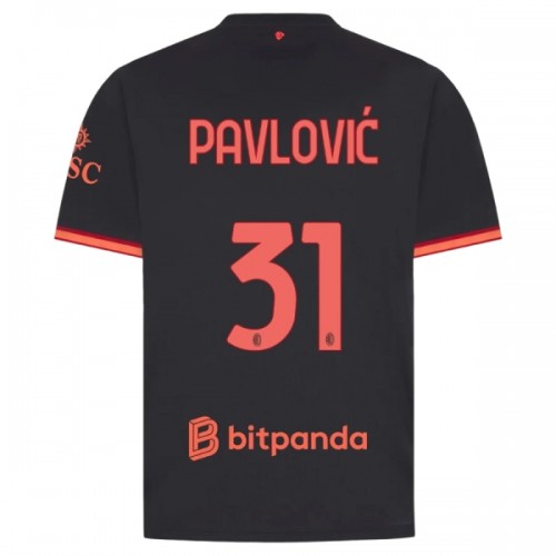 Oficiální Fotbalový Dres AC Milán Pavlovic 31 Třetí 2026-27 pro Muži Oficiální Fotbalový Dres AC Milán Pavlovic 31 Třetí 2026-27 pro Muži