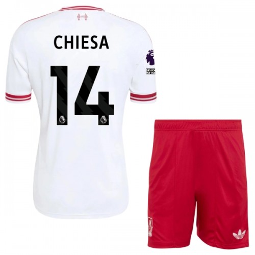 Oficiální Fotbalový Dres Liverpool Chiesa 14 Hostující 2026-27 pro Děti Oficiální Fotbalový Dres Liverpool Chiesa 14 Hostující 2026-27 pro Děti