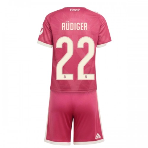 Oficiální Fotbalový Dres Real Madrid Rudiger 22 Třetí 2026-27 pro Děti Oficiální Fotbalový Dres Real Madrid Rudiger 22 Třetí 2026-27 pro Děti