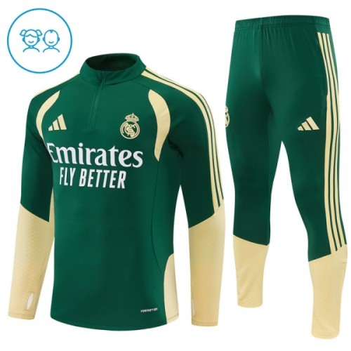 Tréninkový Mikina Real Madrid Čtvrt Zip 2026-27 Zelená pro Děti Tréninkový Mikina Real Madrid Čtvrt Zip 2026-27 Zelená pro Děti