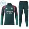 Tréninkový Mikina Real Madrid Čtvrt Zip 2026-27 Zelená pro Děti