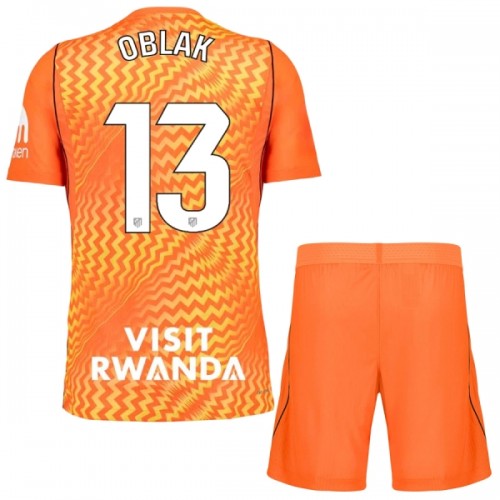 Oficiální Fotbalový Dres Brankářské Atlético Madrid Oblak 13 2026-27 Oranžový pro Děti Oficiální Fotbalový Dres Brankářské Atlético Madrid Oblak 13 2026-27 Oranžový pro Děti