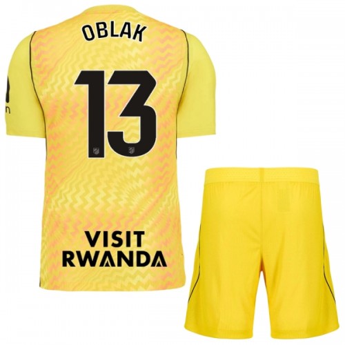 Oficiální Fotbalový Dres Brankářské Atlético Madrid Oblak 13 2026-27 Žlutá pro Děti Oficiální Fotbalový Dres Brankářské Atlético Madrid Oblak 13 2026-27 Žlutá pro Děti