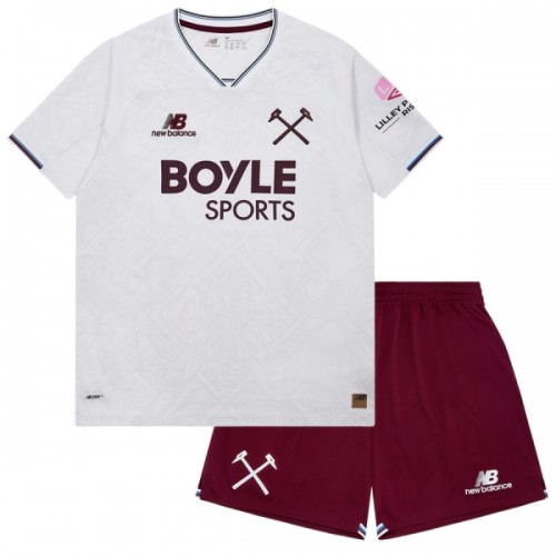 Oficiální Fotbalový Dres West Ham United Hostující 2026-27 pro Děti Oficiální Fotbalový Dres West Ham United Hostující 2026-27 pro Děti
